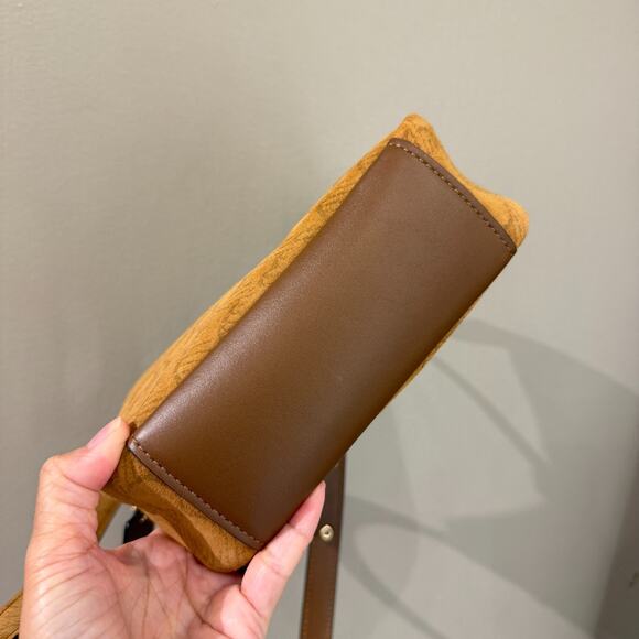 Coach Hadley Mini Crossbody Bag In Signature Suede CCE16, suede/Im/Caramel NWT - Picture 8 of 15